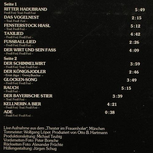 Fredl Fesl: Same, CBS (CBS 81 167), NL, 1976 Typ: LP Best.-Nr.: V7310 Preis: 6,00 Euro.