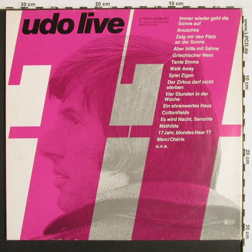 J&uuml;rgens,Udo: Udo Live'77,Foc, Ariola(28 606 XBT), D,  - 2LP - V7470 - 7,50 Euro