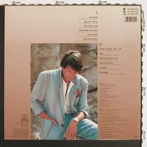 J&uuml;rgens,Udo: Deinetwegen, Ariola(207 900-630), D, 1986 - LP - V7483 - 5,00 Euro