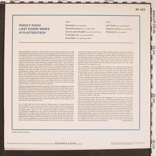 Kinau,Rudolf: H&ouml;r Mal'n Beten To, Telefunken (NT 405), D Typ: LP Best.-Nr.: V7499 Preis: 5,00 Euro.
