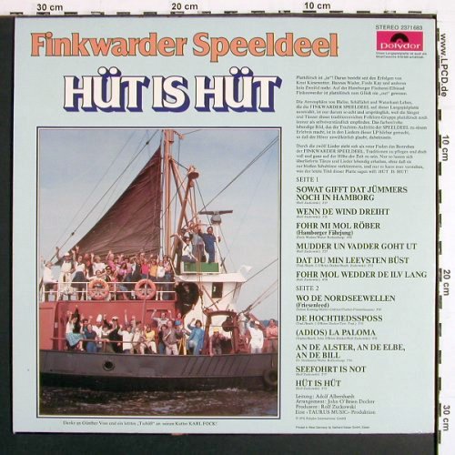 Finkwarder Speeldeel: H&uuml;t is H&uuml;t, 70 Jahre, Polydor (2371 683), D, 1976 Typ: LP Best.-Nr.: V7510 Preis: 5,00 Euro.