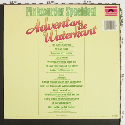 Finkwarder Speeldeel: Advent an de Waterkant, Polydor (815 207-1), D, Ri, 1979 Typ: LP Best.-Nr.: V7511 Preis: 5,00 Euro.
