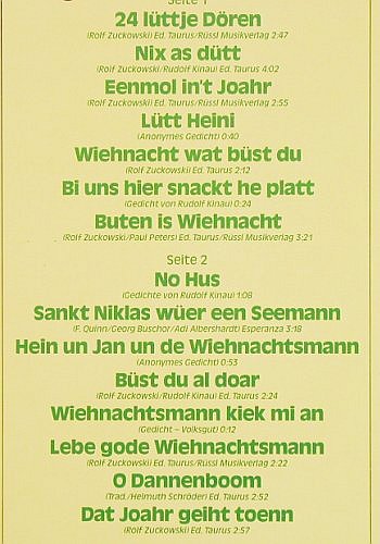 Finkwarder Speeldeel: Advent an de Waterkant, Polydor (815 207-1), D, Ri, 1979 Typ: LP Best.-Nr.: V7511 Preis: 5,00 Euro.