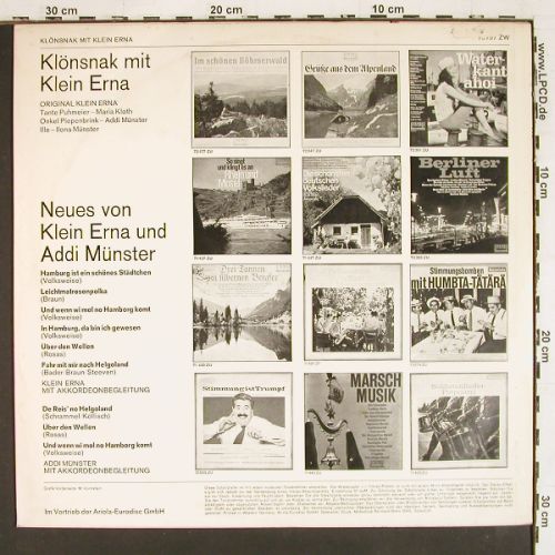 Kloth,Maria & Addi M&uuml;nster: Kl&ouml;nsnak mit Klein Erna, Baccarola(76 797 ZW), D,  - LP - V7703 - 7,50 Euro