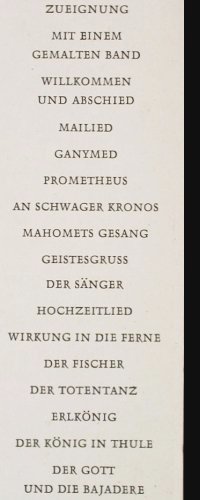 Quadflieg,Will & E.Ginsberg: J.W.Goethe:Jugendlyrik & Balladen, Deutsche Gramophon(43 008), D,  - LP - X1560 - 6,00 Euro