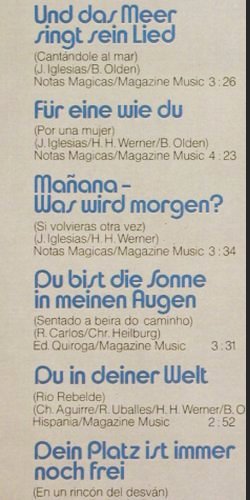 Iglesias,Julio: Und das Meer singt sein Lied, CBS (CBS 82 949), NL, 1978 Typ: LP Best.-Nr.: Y1543 Preis: 5,00 Euro.