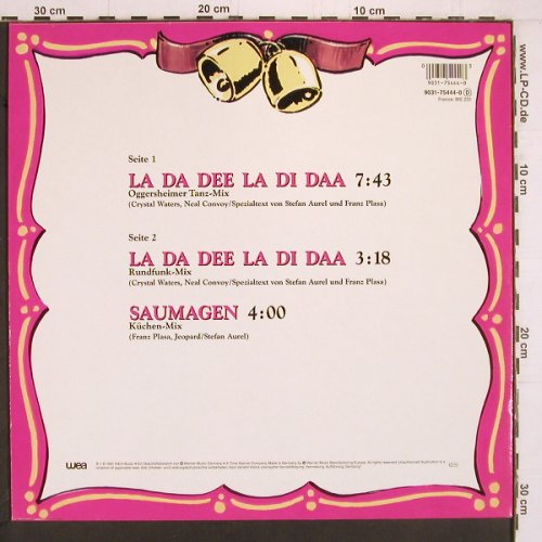 Hellmut & Hannelore: La Da Dee La Di Daa*2 &sol; Saumagen, WEA (9031-75444-0), D, 1991 Typ: 12" Best.-Nr.: Y2053 Preis: 3,00 Euro.