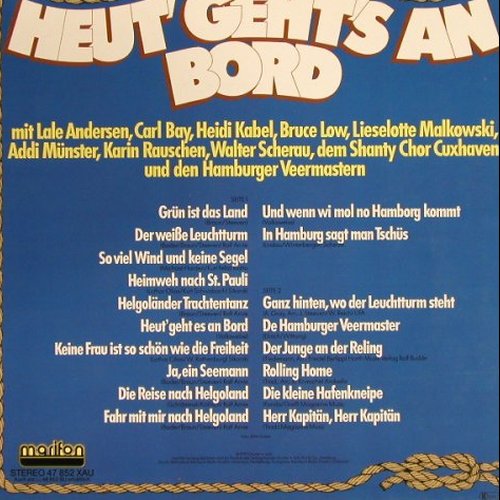 V.A.Heut' Geht's an Bord: Malkowski,M&uuml;nster,Carl Bay.., Marifon(47 852 XAU), D, 1978 - LP - Y2354 - 5,00 Euro