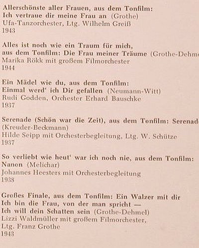 V.A.Sterne Ihrer Zeit: Lieblinge des Tonfilms 1937-44,Mono, Polydor (46 988), D, 1965 Typ: LP Best.-Nr.: Y287 Preis: 9,00 Euro.