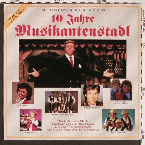 V.A.10 Jahre Musikantenstadl: Das festl.Jubil&auml;ums-Album, EastWest (9031-73851-1), D, 1991 Typ: 2LP Best.-Nr.: Y309 Preis: 7,50 Euro.