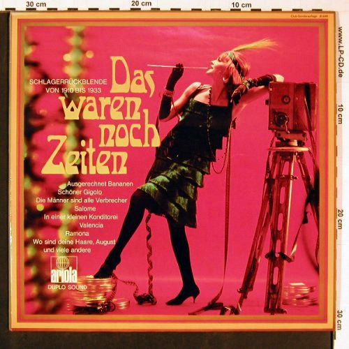 V.A.Das Waren noch Zeiten: Schlagerr&uuml;ckblende v.1910-1933, Ariola(61 446 XU), D,DSC,Foc,  - 2LP - Y366 - 5,00 Euro