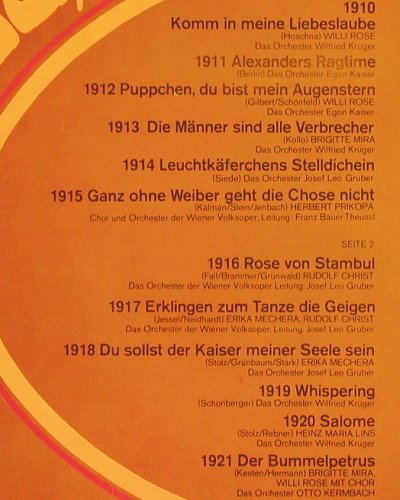 V.A.Das Waren noch Zeiten: Schlagerr&uuml;ckblende v.1910-1933, Ariola(61 446 XU), D,DSC,Foc,  - 2LP - Y366 - 5,00 Euro