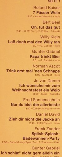 V.A.Die 20 Lustig und Durstigmacher: Roland Kaiser... Bernhard Brink, Hansa (25 554 GT), D, m-/vg+, 1977 Typ: LP Best.-Nr.: Y853 Preis: 5,00 Euro