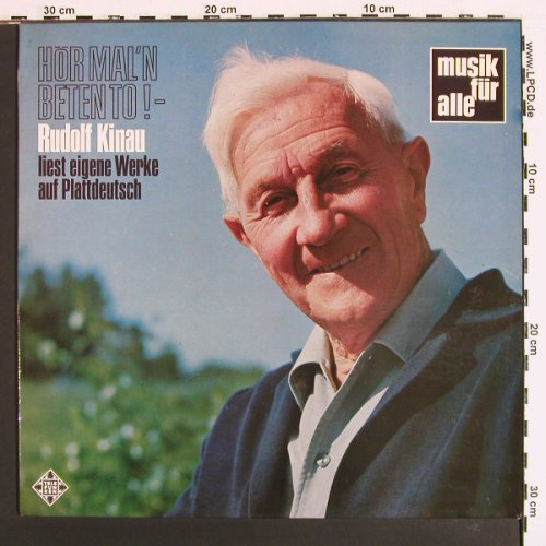 Kinau,Rudolf: H&ouml;r Mal'n Beten To (1969), Telefunken (6.41325 AF), D,Ri Typ: LP Best.-Nr.: V2470 Preis: 5,00 Euro.
