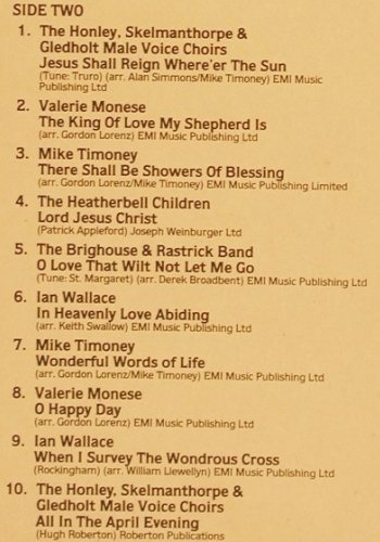 V.A.Your Hundred Favourite Hymns V1: Honley,Skelmanthorpe...V.Monese, MFP, Darek Batey(MFP 5572), UK, 1982 - LP - V2744 - 5,00 Euro