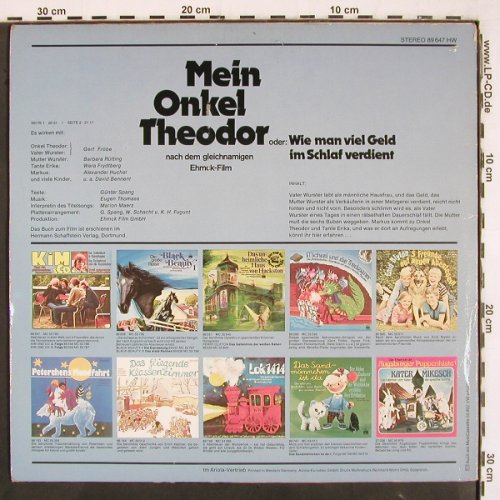 Mein Onkel Theodor: Wie man viel Geld i.Schlaf verdient, Ariola (89 647 HW), D, 1979 Typ: LP Best.-Nr.: V3187 Preis: 9,00 Euro