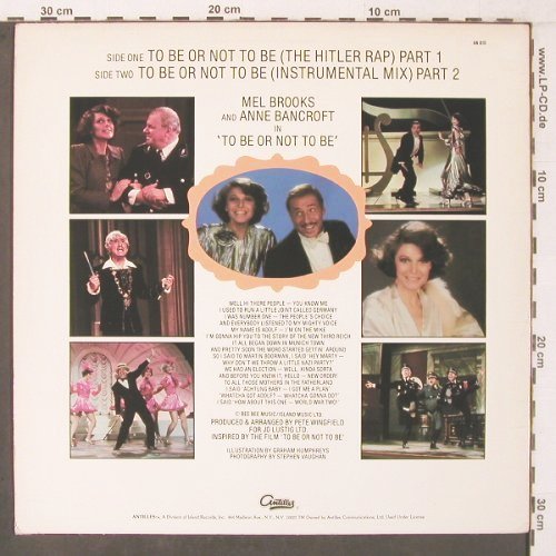 Brooks,Mel: To Be Or Not To Be 1+2, 7:43/7:51, Antilles(AN 810), US, 1983 - 12inch - V3986 - 5,00 Euro