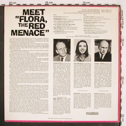 Flora the Red Menace-Liza Minnelli: The Orign.Broadway Cast Rec., RCA Victor(LSO-1111), US, 1965 - LP - V4026 - 9,00 Euro