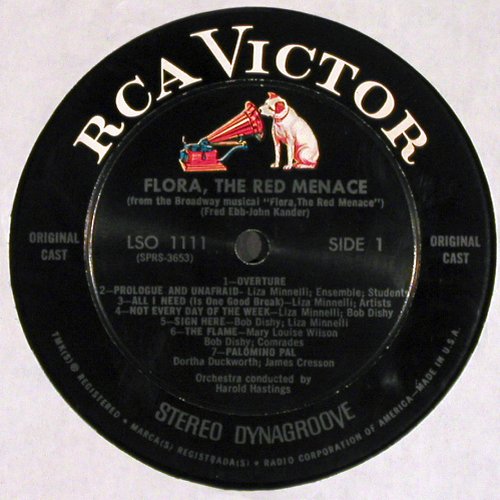 Flora the Red Menace-Liza Minnelli: The Orign.Broadway Cast Rec., RCA Victor(LSO-1111), US, 1965 - LP - V4026 - 9,00 Euro