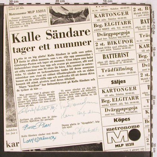 Sändare,Kalle: Tager Ett Nummmer !, Metronome(MLP 15211), S, vg+/m-, 1980 - LP - V4124 - 4,00 Euro