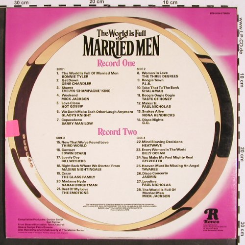 The World is Full of Married Men: Double Album of Disco Hits.., Foc, Ronco(RTD 2038), UK, 1979 - 2LP - V4253 - 9,00 Euro