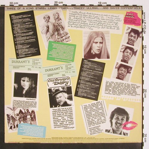 Three of a Kind: Lenny Henry, T.Ullman,D.Copperfield, BBC Records(REB 480), UK, 1983 - LP - V4292 - 6,00 Euro