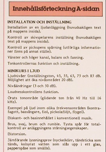 Testskiva 2 -Bättre ljud-Testplatte: Testskivan för alla som har stereo., Svenka HiFi Institut (76.23 678-01-2), S, Foc, 1977 Typ: LP Best.-Nr.: V4480 Preis: 7,50 Euro