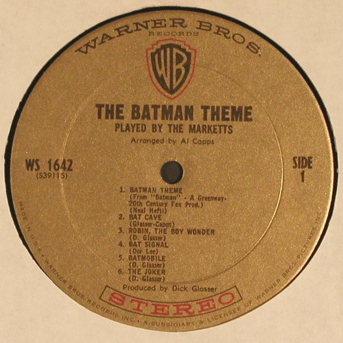 Batman Theme: played by The Marketts, WB(WS 1642), US, 1966 - LP - V4696 - 12,50 Euro