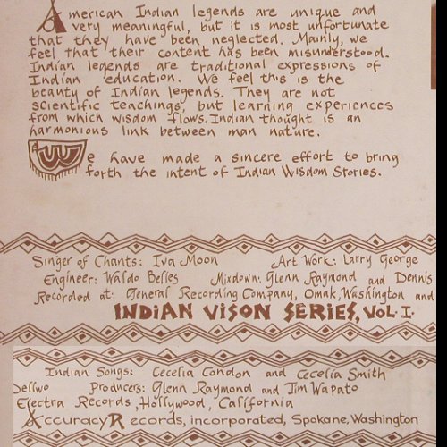 Indian Wisdom Stories Vol.1: As Told By Jay Silverheels, m-/vg+, Accuracy(), US, spoken,  - LP - V4975 - 5,00 Euro