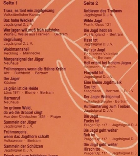 Trarä - Es Tönt wie Jagdgesang: Jagdsignale, Bläserklang, A.Bertram, Emston (ET 1426), D, 1978 Typ: LP Best.-Nr.: V5033 Preis: 9,00 Euro