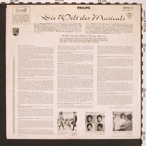 V.A.Die Welt des Musicals: Heidi Brühl, Robert Trehy, Mono, Philips (838 902 SY), D, 1964 Typ: LP Best.-Nr.: V5044 Preis: 9,00 Euro