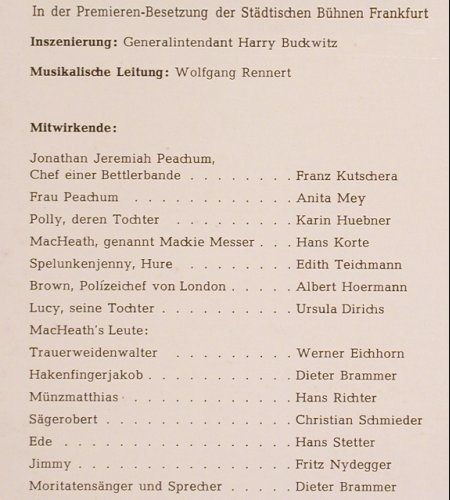 Drei Groschen Oper: Städtische Bühnen Frankfurt, Foc, Fontana special(700180/181WGY), D, m /vg+,  - 2LP - V5365 - 9,00 Euro
