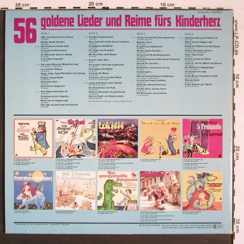 V.A.56 goldene Lieder u.Reime: fürs Kinderherz, Foc, Ariola(27613 XLU), D, 1978 - 2LP - V5650 - 6,00 Euro