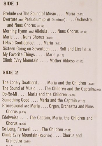 Sound of Musik: Soundtrack,Rodgers / Hammerstein, RCA Victor, incl.Booklet(LOCD-2005), US, Mono, 1965 - LP - V5656 - 12,50 Euro