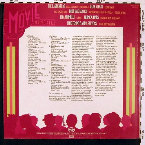 V.A.Movie Memories: Burt Bacharach,Carpenters..12 Tr., MFP (MFP 50438), UK, 1975 Typ: LP Best.-Nr.: V5687 Preis: 6,00 Euro