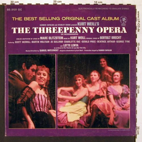 Threepenny Opera, the - Kurt Weill: Original Cast,Marc Blitzstein(1954), MGM (SE-3121 OC), US, Foc Typ: LP Best.-Nr.: V5710 Preis: 12,50 Euro