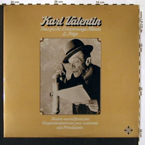 Valentin,Karl: Das Gr.Erinnerungs-Album 2.Folge, Telefunken (TS 3170/1-2), D Foc, 1972 Typ: 2LP Best.-Nr.: V5762 Preis: 7,50 Euro