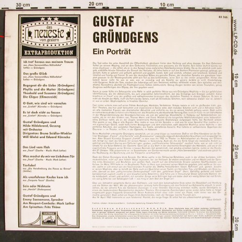 Gründgens,Gustaf: Ein Porträt, m-/vg+, Electrola(83 566), D,  - LP - V5786 - 5,00 Euro