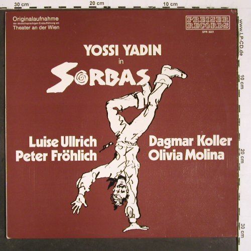 Sorbas - Yossi Yadin in: Originalaufn...Theater an der Wien, Preiser (SPR 3221), D, 1971 Typ: LP Best.-Nr.: V5878 Preis: 9,00 Euro