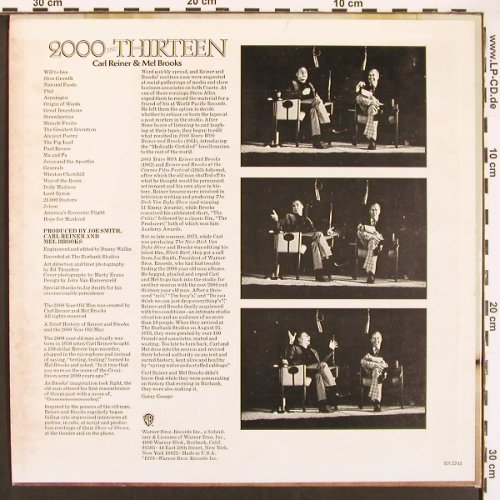 Reiner,Carl & Mel Brooks: 2000 and Thirteen,(comedy)  m /vg+, WB(BS 2741), US, 1973 - LP - V6063 - 9,00 Euro