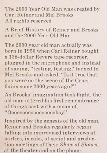 Reiner,Carl & Mel Brooks: 2000 and Thirteen,(comedy)  m /vg+, WB(BS 2741), US, 1973 - LP - V6063 - 9,00 Euro