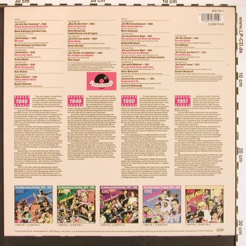 V.A.Kino-Schlager-Schöne Stunden: 1948-1951, Andergast Lang -Wendland, Polydor (819 714-1), D Typ: LP Best.-Nr.: V6076 Preis: 6,00 Euro.