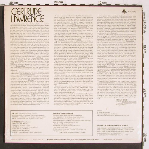 Lawrence,Gertrude: Songs from Oh,Kay! / NymphErrant, Monmouth (MES 7043), US Typ: LP Best.-Nr.: V6426 Preis: 9,00 Euro.