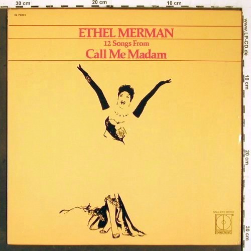 Merman,Ethel: 12 Songs from Call Me Madam, Decca (DL 79022), US, 1971 Typ: LP Best.-Nr.: V6470 Preis: 9,00 Euro.