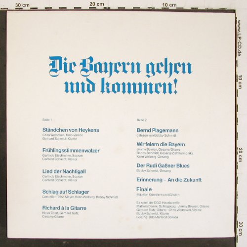 V.A.Die Bayern gehen und kommen!: Aufführung Richard Busch,R.Gassner, Polydor (intern) (VP 659), D Typ: LP Best.-Nr.: V6572 Preis: 6,00 Euro.