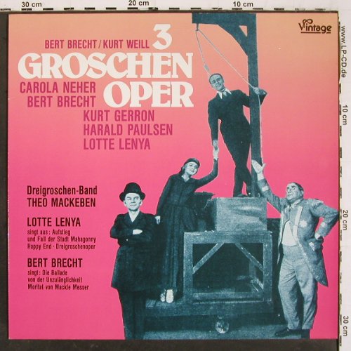 Weill,Kurt &sol; Bertold Brecht: Dreigroschenoper Lenya, hist.(1928), Historia&sol;Vintage (7850001), EEC, 1974 Typ: LP Best.-Nr.: V6594 Preis: 5,00 Euro.