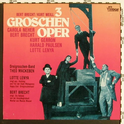 Brecht,Bertolt/Kurt Weill: Dreigroschenoper, Urauff&uuml;hrung 1928, Vintage (blue)(7850001), D,hist rec, 1974 - LP - V7191 - 5,00 Euro