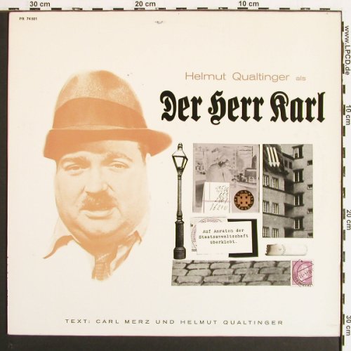 Qualtinger,Helmut: Der Herr Karl, +Collage, Preiser (PR 74 501), D, Mono Typ: LP Best.-Nr.: V7222 Preis: 6,00 Euro.