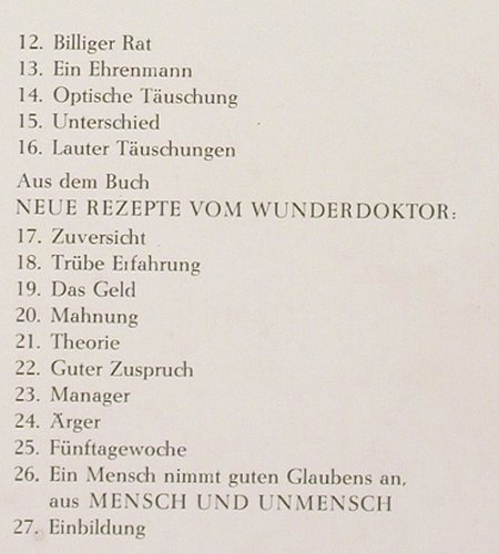 Roth,Eugen: Eine Stunde,heiter und besinnlich, Telefunken (TSC 13 406), D, vg+&sol;vg+ Typ: LP Best.-Nr.: V7223 Preis: 5,00 Euro.