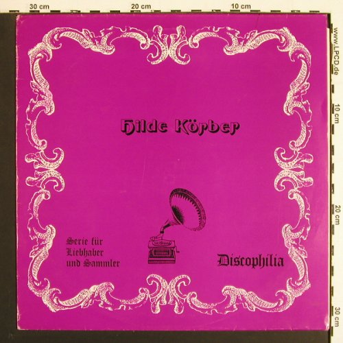 K&ouml;rber,Hilde: Discophilia-Serie, Discophilia (UG-K-1), D Typ: LP Best.-Nr.: V7225 Preis: 7,50 Euro.